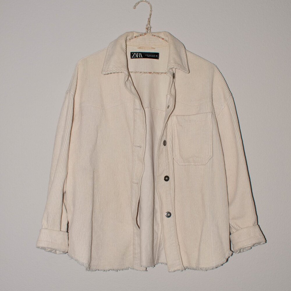 Zara Oversized Corduroy Shirt Jacket